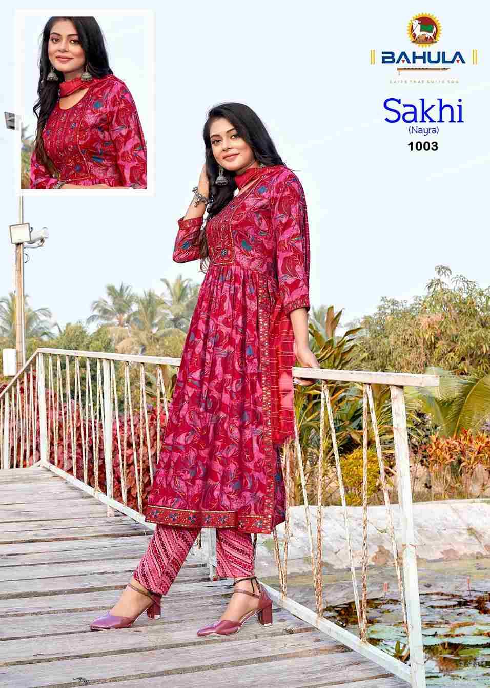Sakhi By Bahula 1001 To 1007 Series Indian Traditional Wear Collection Beautiful Stylish Fancy Colorful Party Wear & Wear Rayon Dress At Wholesale Price