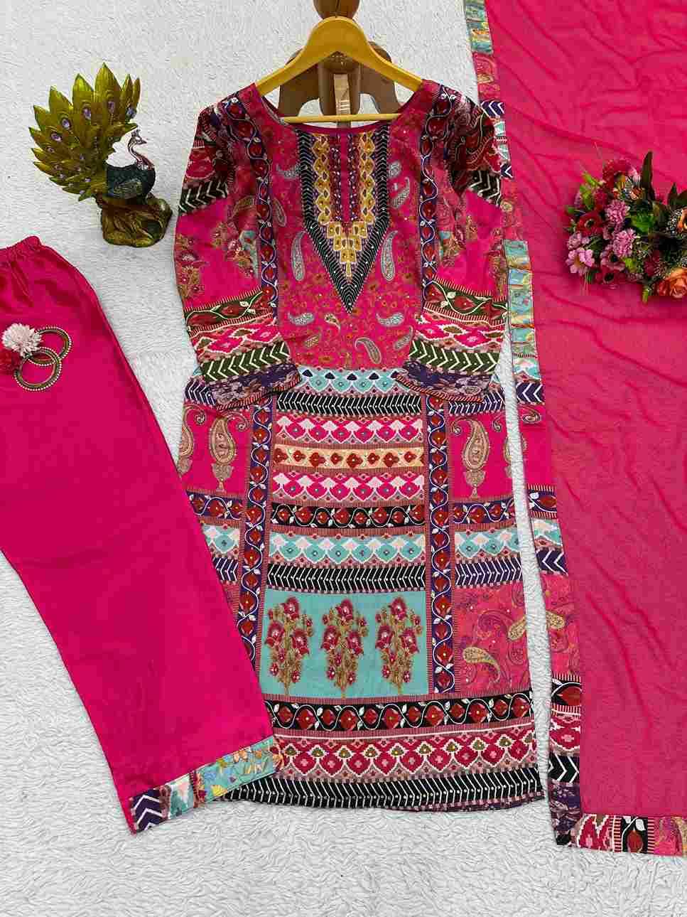 K-1429 By Fashid Wholesale Designer Festive Suits Beautiful Fancy Colorful Stylish Party Wear & Occasional Wear Satin Silk Print Dresses At Wholesale Price