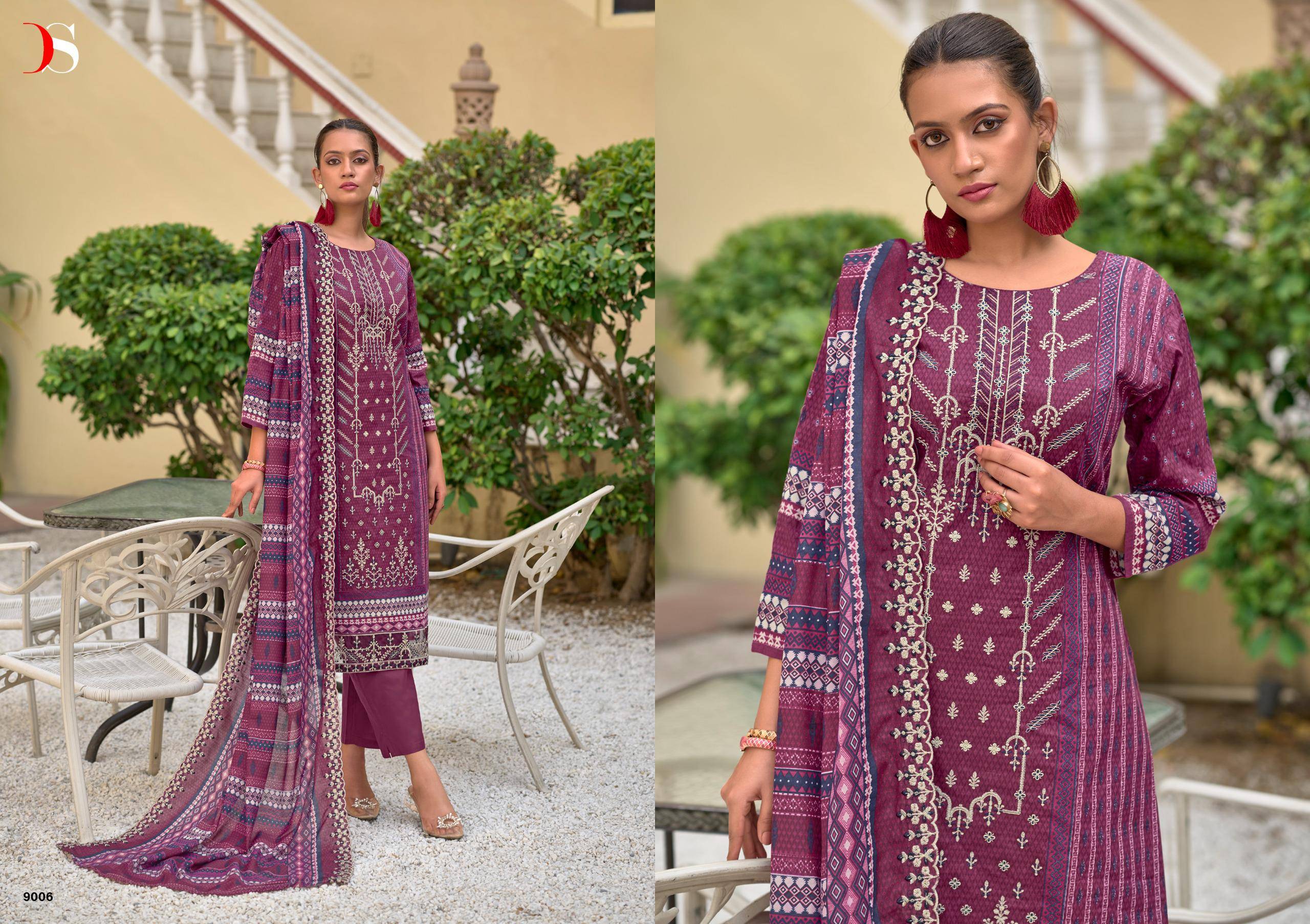 Bin Saeed Vol-9 By Deepsy Suits 9001 To 9006 Series Designer Pakistani Suits Beautiful Stylish Fancy Colorful Party Wear & Occasional Wear Pure Cotton Dresses At Wholesale Price