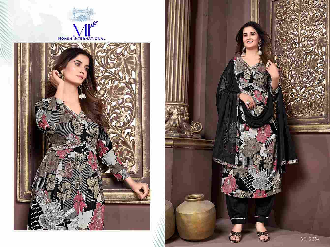 Afgani Alia Vol-3 By Moksh International 2232 To 2234 Series Beautiful Suits Colorful Stylish Fancy Casual Wear & Ethnic Wear Premium Rayon Dresses At Wholesale Price