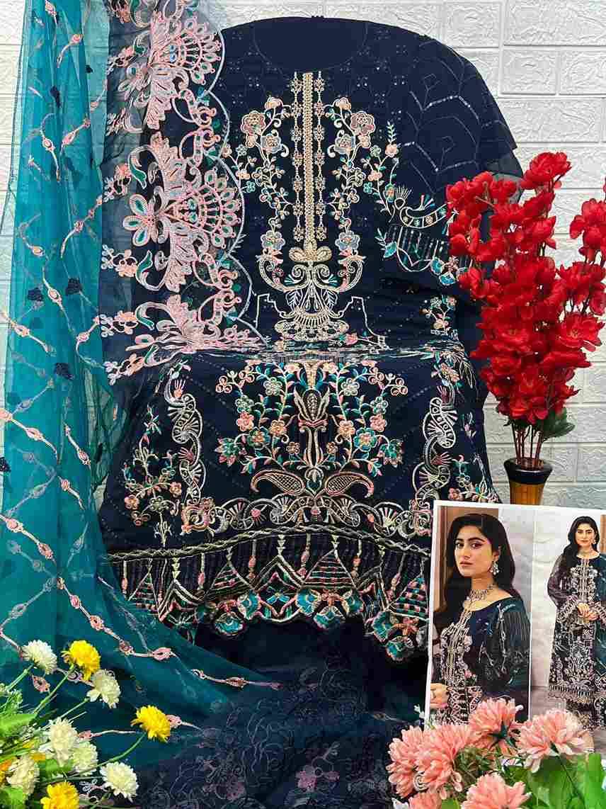 Zaha-10272 By Zaha Designer Pakistani Suits Beautiful Stylish Fancy Colorful Party Wear & Occasional Wear Faux Georgette With Embroidery Dresses At Wholesale Price