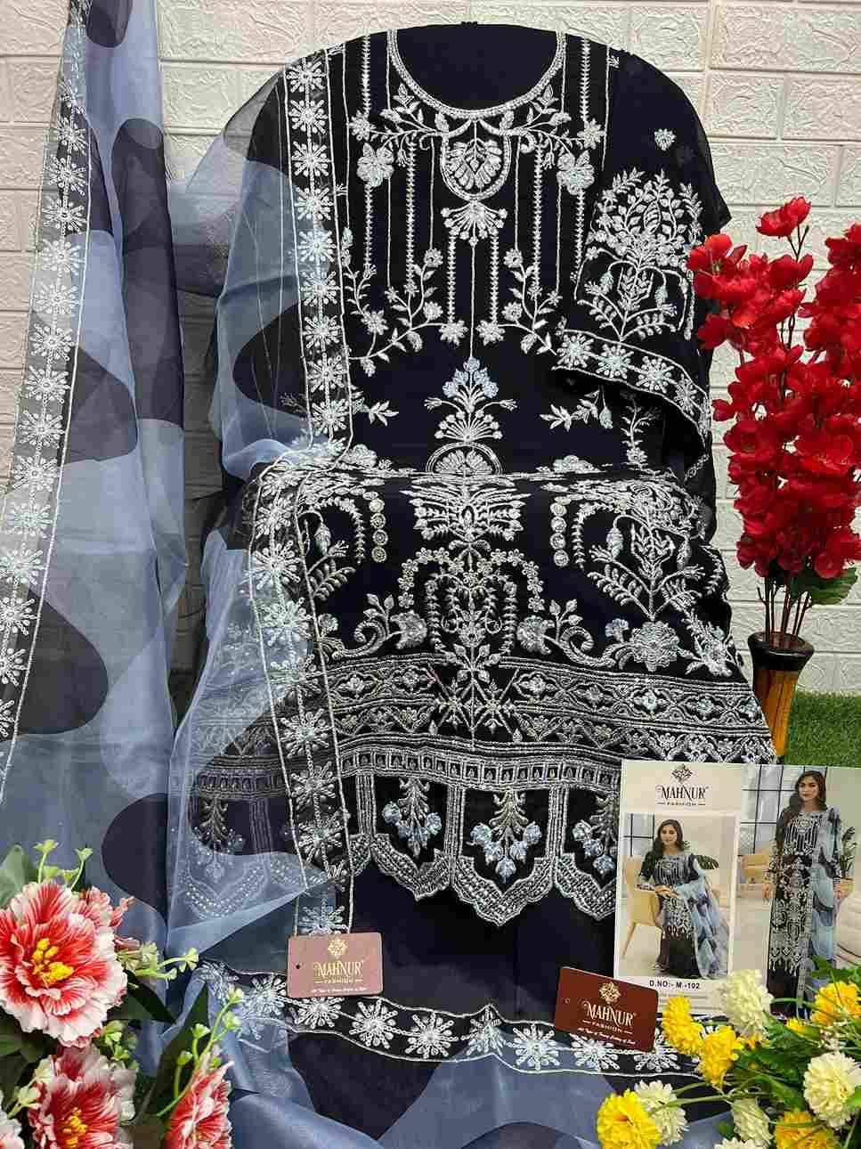 Mahnur Hit Design 40002 By Mahnur Fashion Designer Pakistani Suits Beautiful Stylish Fancy Colorful Party Wear & Occasional Wear Heavy Georgette Embroidered Dresses At Wholesale Price