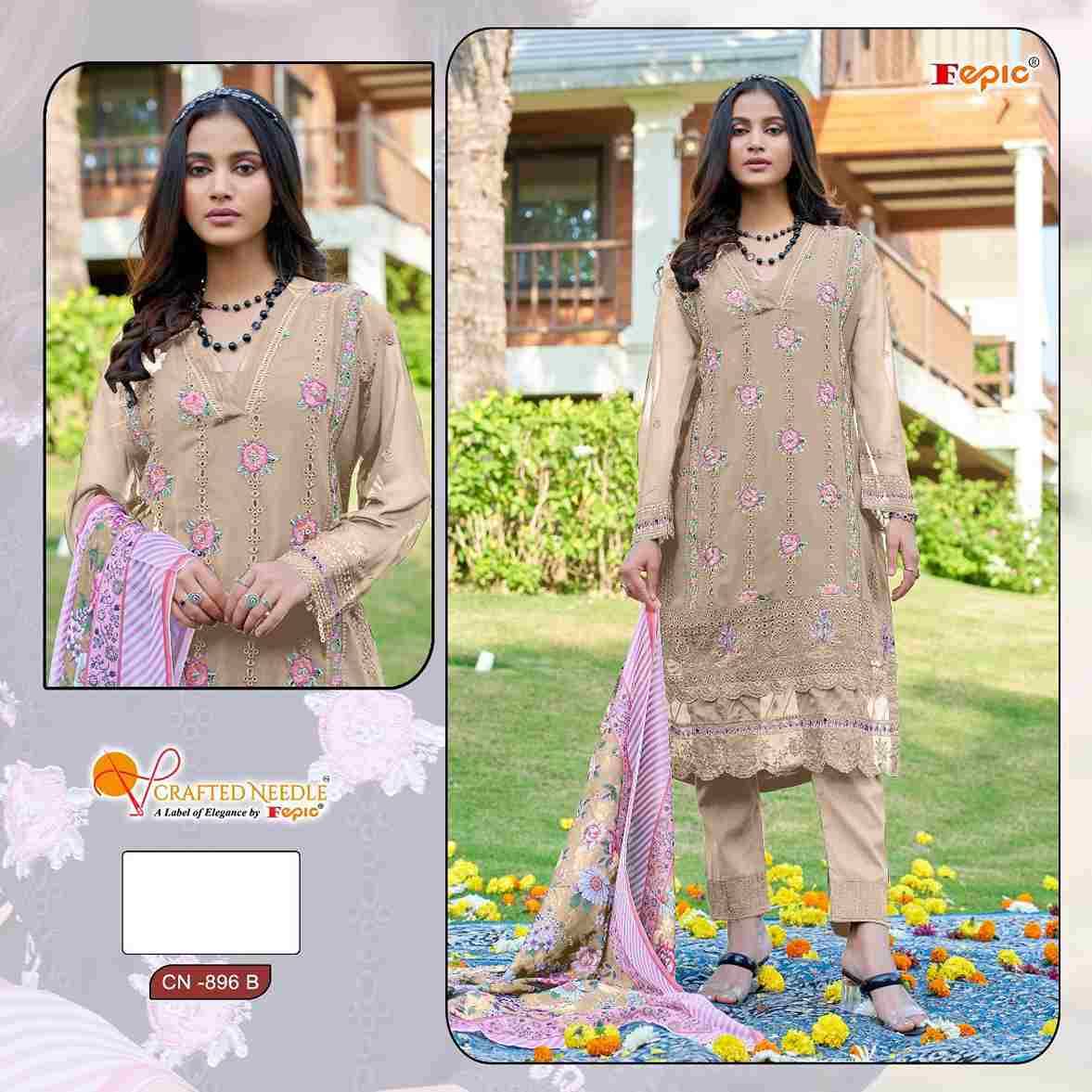 Fepic 896 Colours By Fepic 896-A To 896-C Series Beautiful Pakistani Suits Colorful Stylish Fancy Casual Wear & Ethnic Wear Georgette Embroidered Dresses At Wholesale Price
