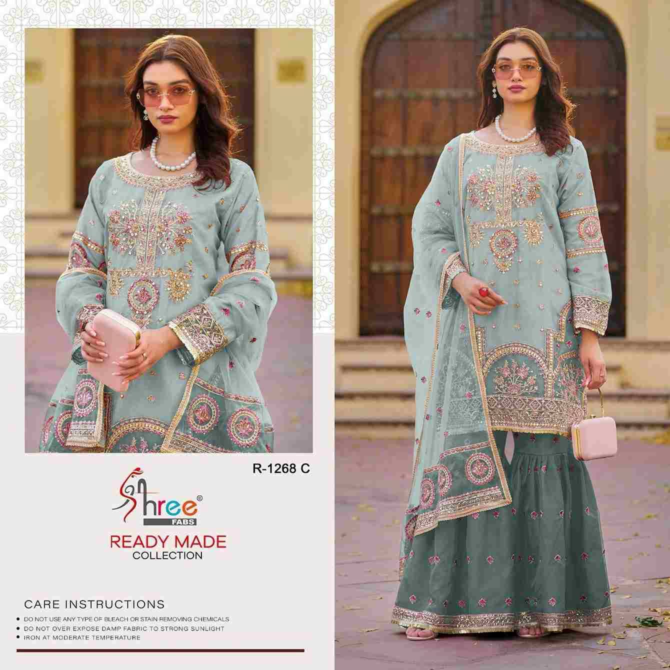 Shree Fabs Hit Design R-1268 Colours By Shree Fabs R-1268-A To R-1268-D Series Beautiful Pakistani Suits Stylish Fancy Colorful Party Wear & Occasional Wear Organza Embroidered Dresses At Wholesale Price