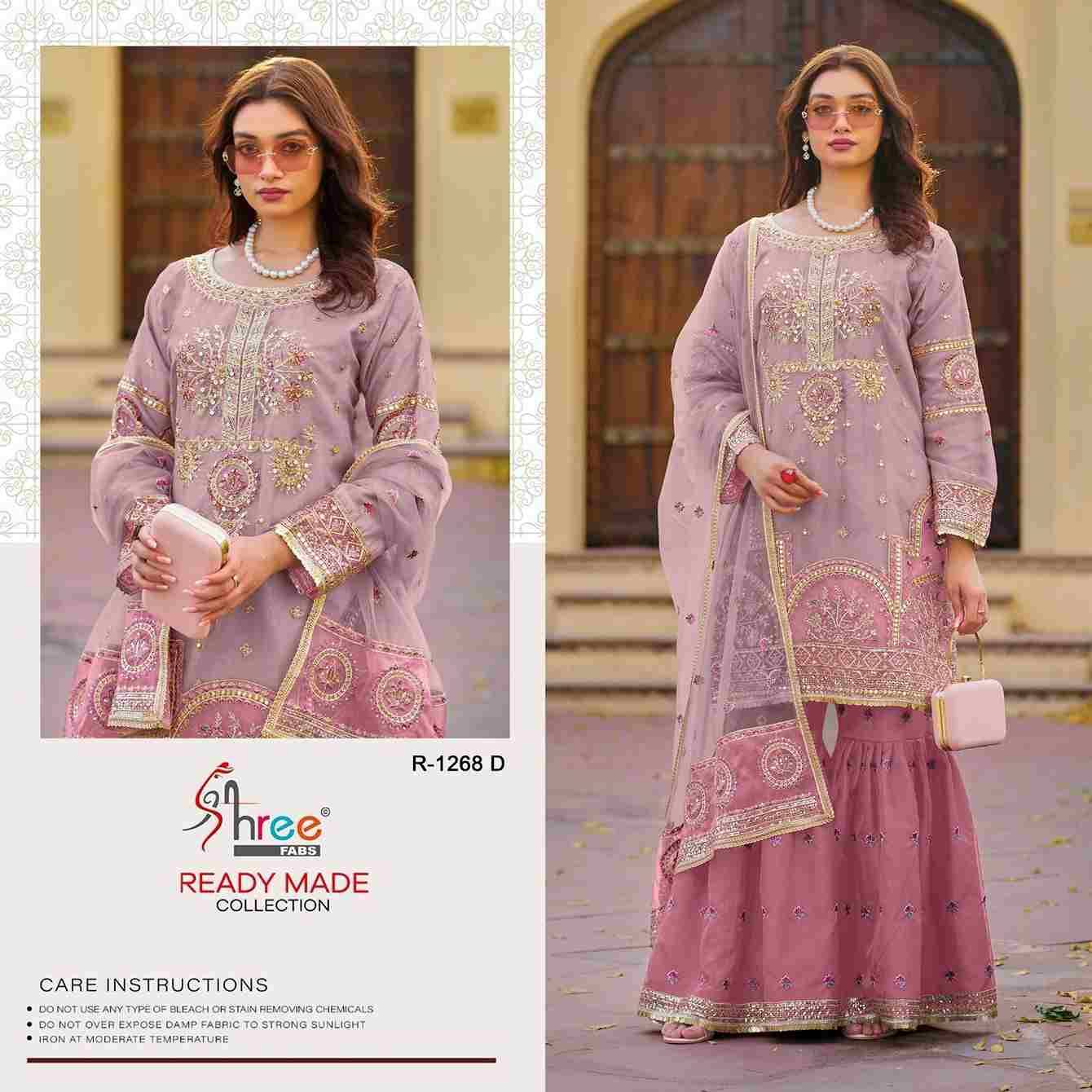 Shree Fabs Hit Design R-1268 Colours By Shree Fabs R-1268-A To R-1268-D Series Beautiful Pakistani Suits Stylish Fancy Colorful Party Wear & Occasional Wear Organza Embroidered Dresses At Wholesale Price