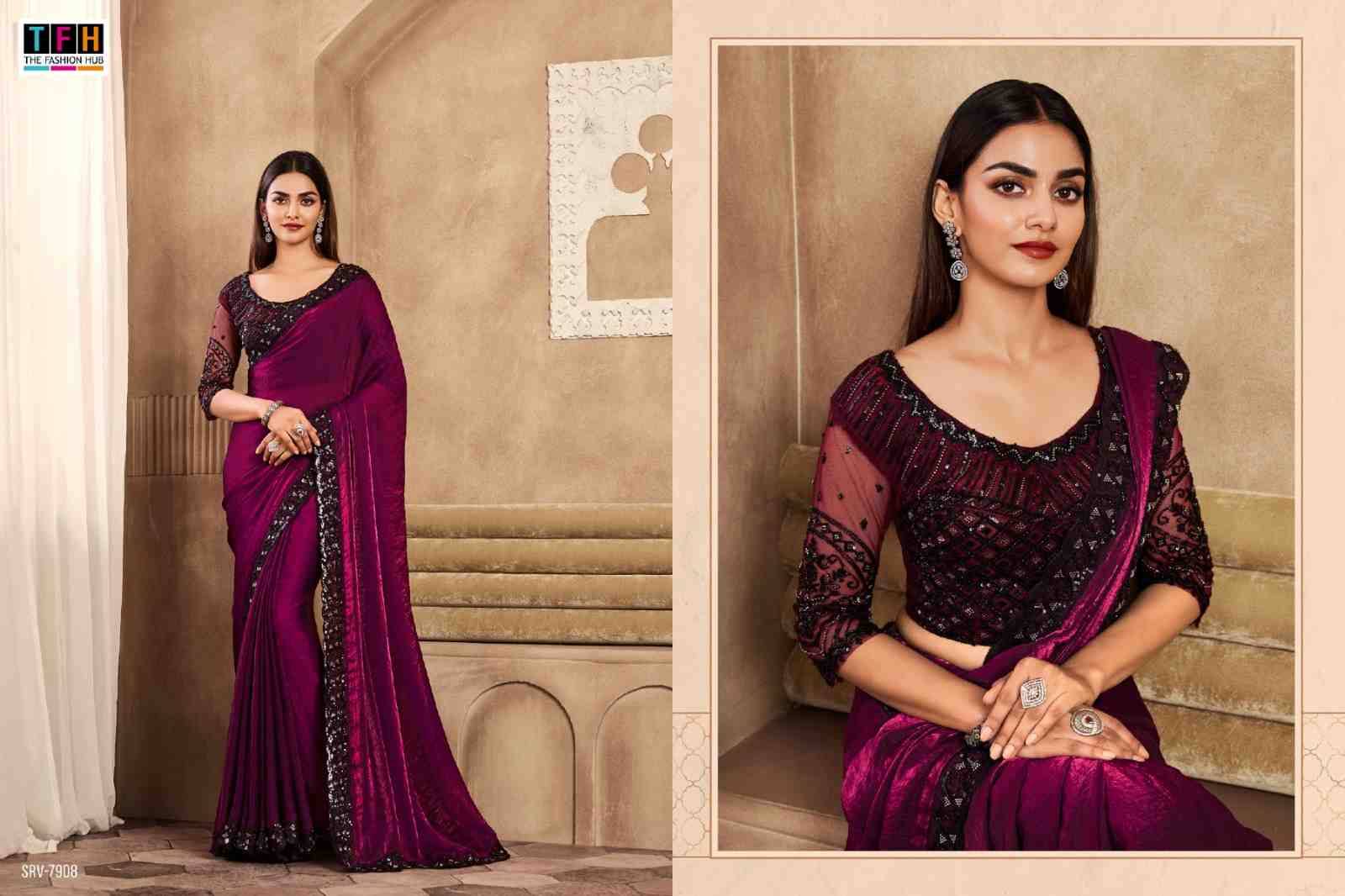 Sarvaratna By Tfh 7901 To 7912 Series Indian Traditional Wear Collection Beautiful Stylish Fancy Colorful Party Wear & Occasional Wear Silk Sarees At Wholesale Price