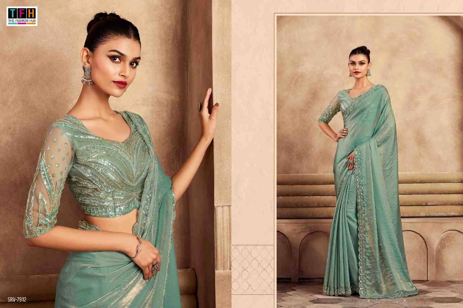 Sarvaratna By Tfh 7901 To 7912 Series Indian Traditional Wear Collection Beautiful Stylish Fancy Colorful Party Wear & Occasional Wear Silk Sarees At Wholesale Price