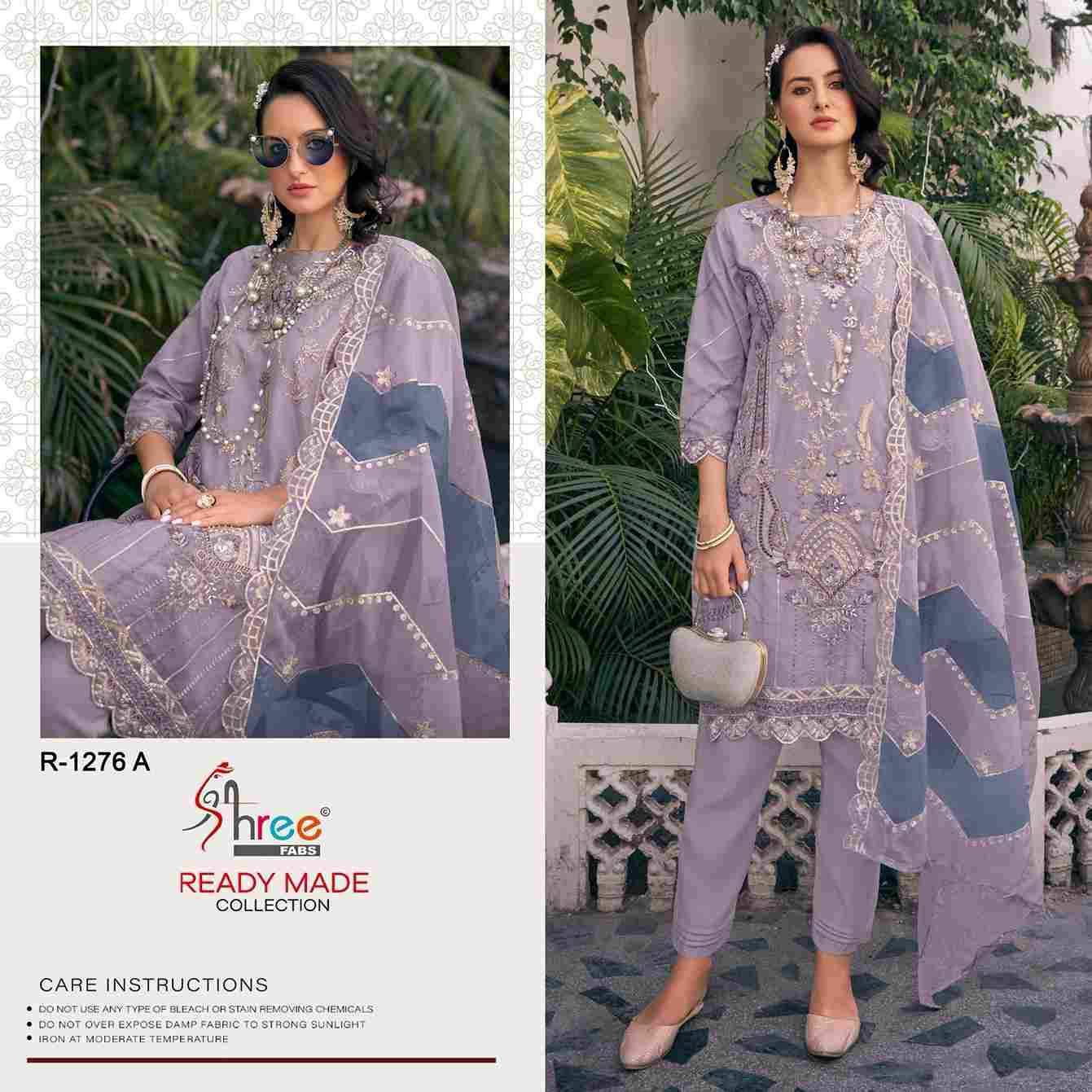 Shree Fabs Hit Design R-1276 Colours By Shree Fabs R-1276-A To R-1276-D Series Beautiful Pakistani Suits Stylish Fancy Colorful Party Wear & Occasional Wear Organza Embroidered Dresses At Wholesale Price