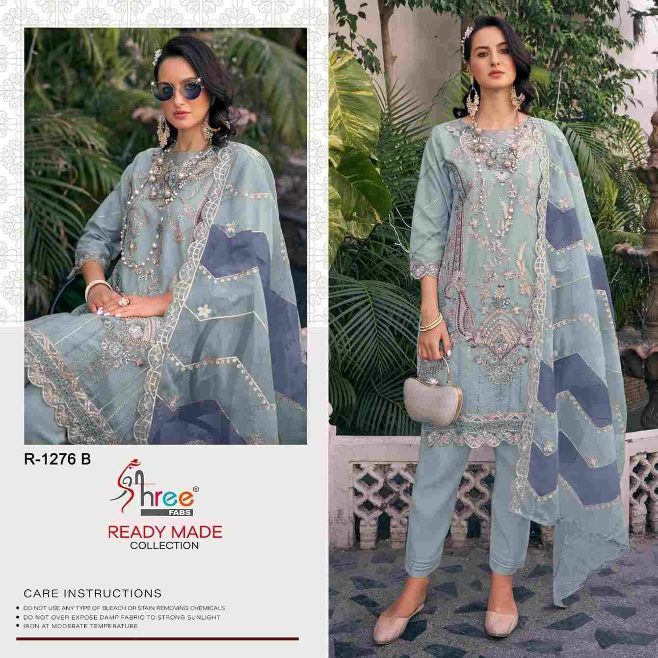 Shree Fabs Hit Design R-1276 Colours By Shree Fabs R-1276-A To R-1276-D Series Beautiful Pakistani Suits Stylish Fancy Colorful Party Wear & Occasional Wear Organza Embroidered Dresses At Wholesale Price