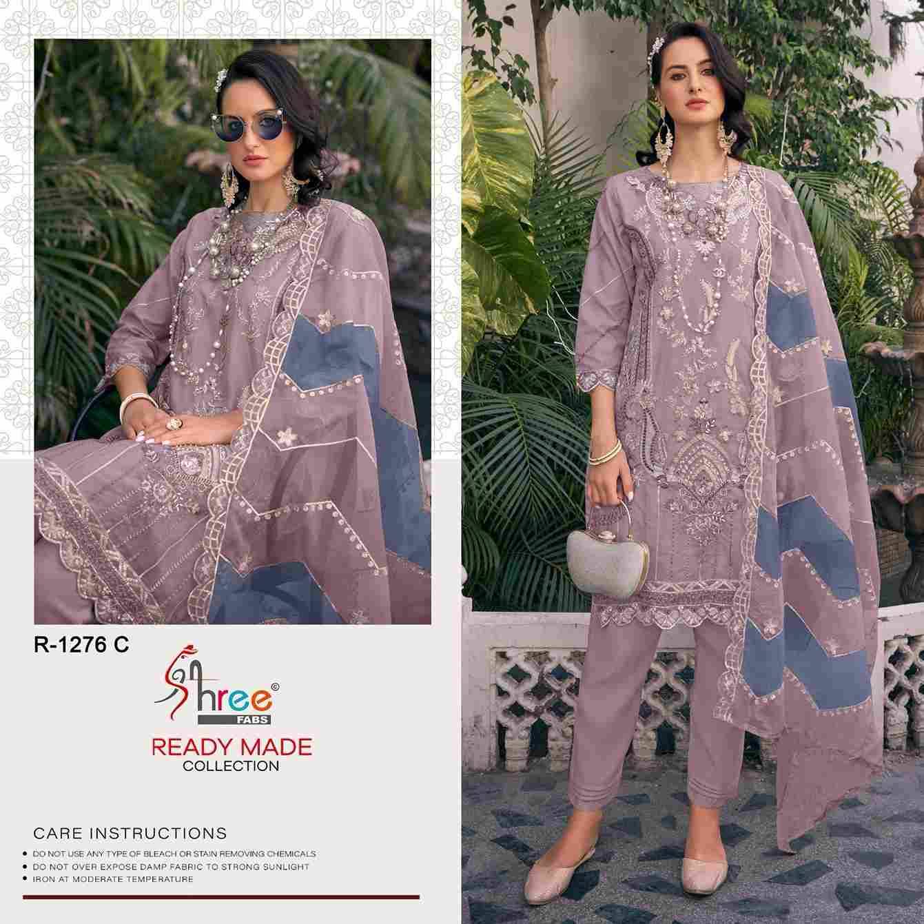 Shree Fabs Hit Design R-1276 Colours By Shree Fabs R-1276-A To R-1276-D Series Beautiful Pakistani Suits Stylish Fancy Colorful Party Wear & Occasional Wear Organza Embroidered Dresses At Wholesale Price