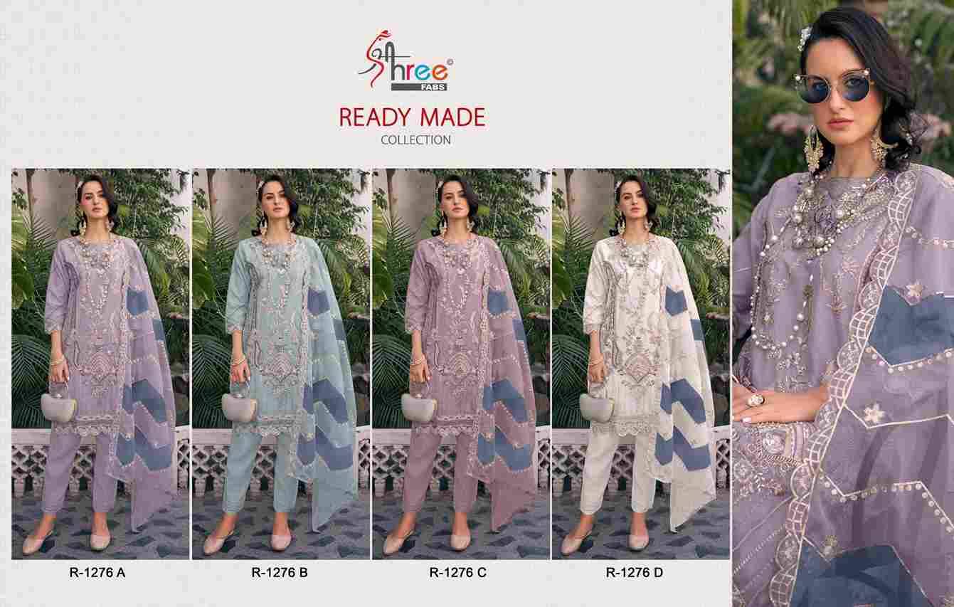 Shree Fabs Hit Design R-1276 Colours By Shree Fabs R-1276-A To R-1276-D Series Beautiful Pakistani Suits Stylish Fancy Colorful Party Wear & Occasional Wear Organza Embroidered Dresses At Wholesale Price