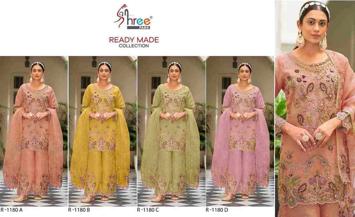 Shree Fabs Hit Design R-1180 Colours By Shree Fabs R-1180-A To R-1180-D Series Beautiful Pakistani Suits Stylish Fancy Colorful Party Wear & Occasional Wear Organza Embroidered Dresses At Wholesale Price