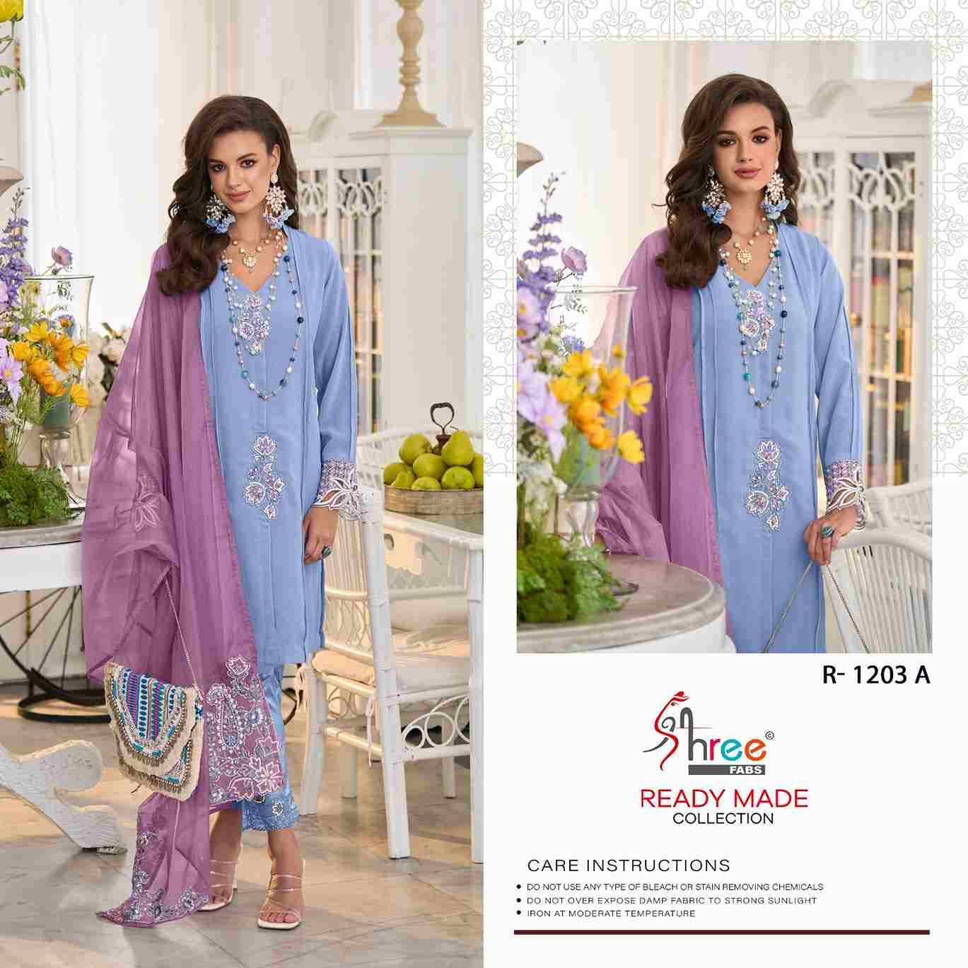 Shree Fabs Hit Design R-1203 Colours By Shree Fabs R-1203-A To R-1203-D Series Pakistani Suits Beautiful Fancy Colorful Stylish Party Wear & Occasional Wear Faux Georgette Embroidery Dresses At Wholesale Price