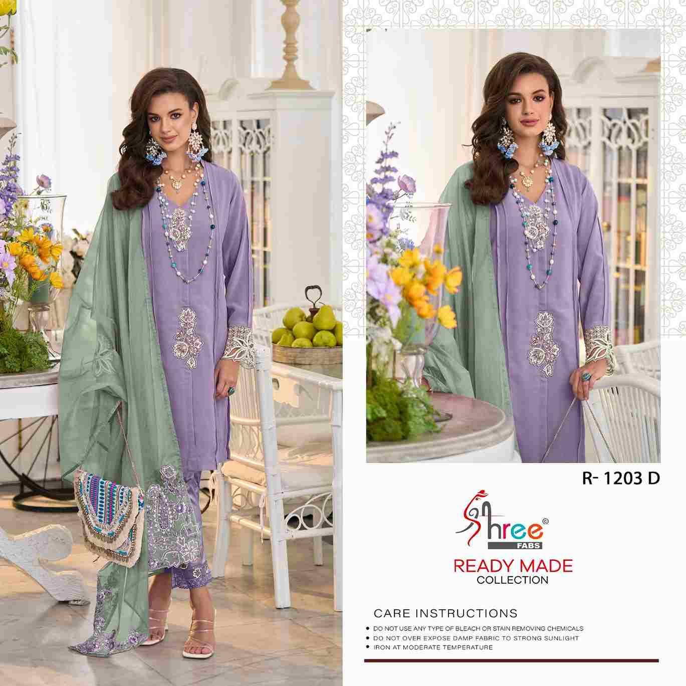 Shree Fabs Hit Design R-1203 Colours By Shree Fabs R-1203-A To R-1203-D Series Pakistani Suits Beautiful Fancy Colorful Stylish Party Wear & Occasional Wear Faux Georgette Embroidery Dresses At Wholesale Price