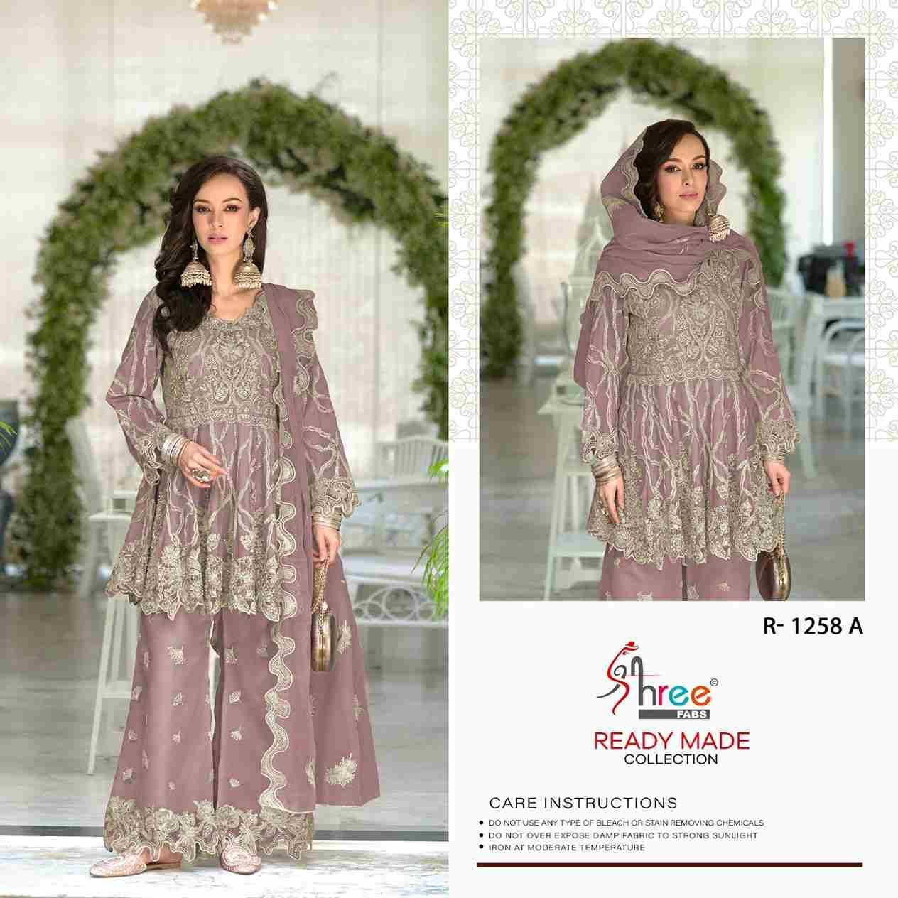 Shree Fabs Hit Design R-1258 Colours By Shree Fabs R-1258-A To R-1258-D Series Beautiful Pakistani Suits Stylish Fancy Colorful Party Wear & Occasional Wear Organza Embroidered Dresses At Wholesale Price