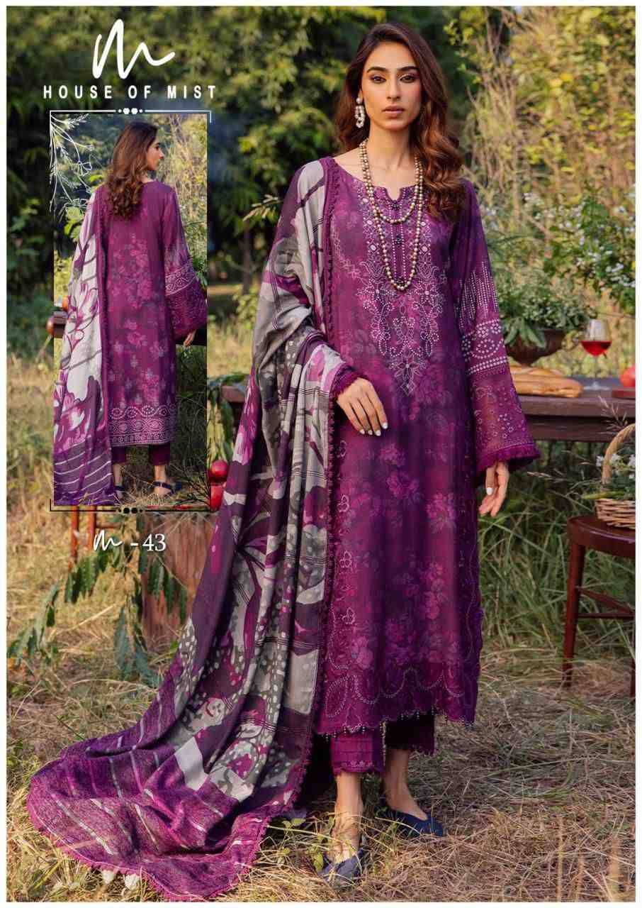 Ghazal Vol-5 By House Of Mist 41 To 46 Series Beautiful Pakistani Suits Colorful Stylish Fancy Casual Wear & Ethnic Wear Pure Cotton Print Dresses At Wholesale Price