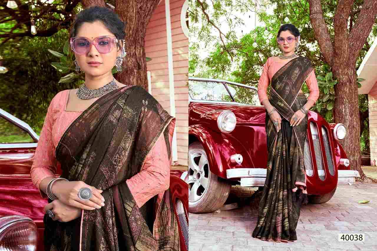 Karuna By 5D Designer 40031 To 40038 Series Indian Traditional Wear Collection Beautiful Stylish Fancy Colorful Party Wear & Occasional Wear Crepe Printed Sarees At Wholesale Price