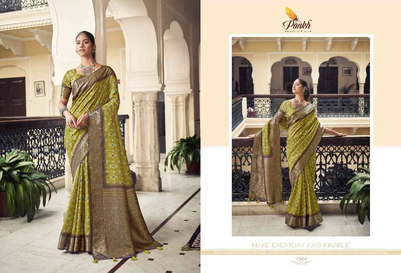 Mahak By Pankh Creation 7501 To 7510 Series Indian Traditional Wear Collection Beautiful Stylish Fancy Colorful Party Wear & Occasional Wear Pure Silk Sarees At Wholesale Price