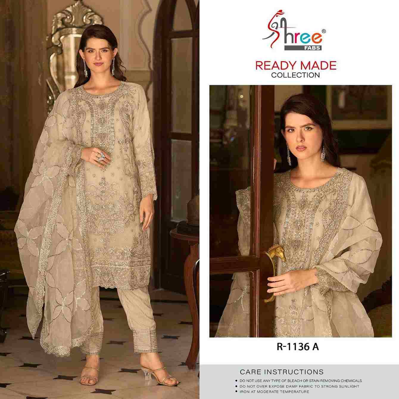 Shree Fabs Hit Design R-1136 Colours By Shree Fabs R-1136-A To R-1136-D Series Beautiful Pakistani Suits Stylish Fancy Colorful Party Wear & Occasional Wear Organza Embroidered Dresses At Wholesale Price