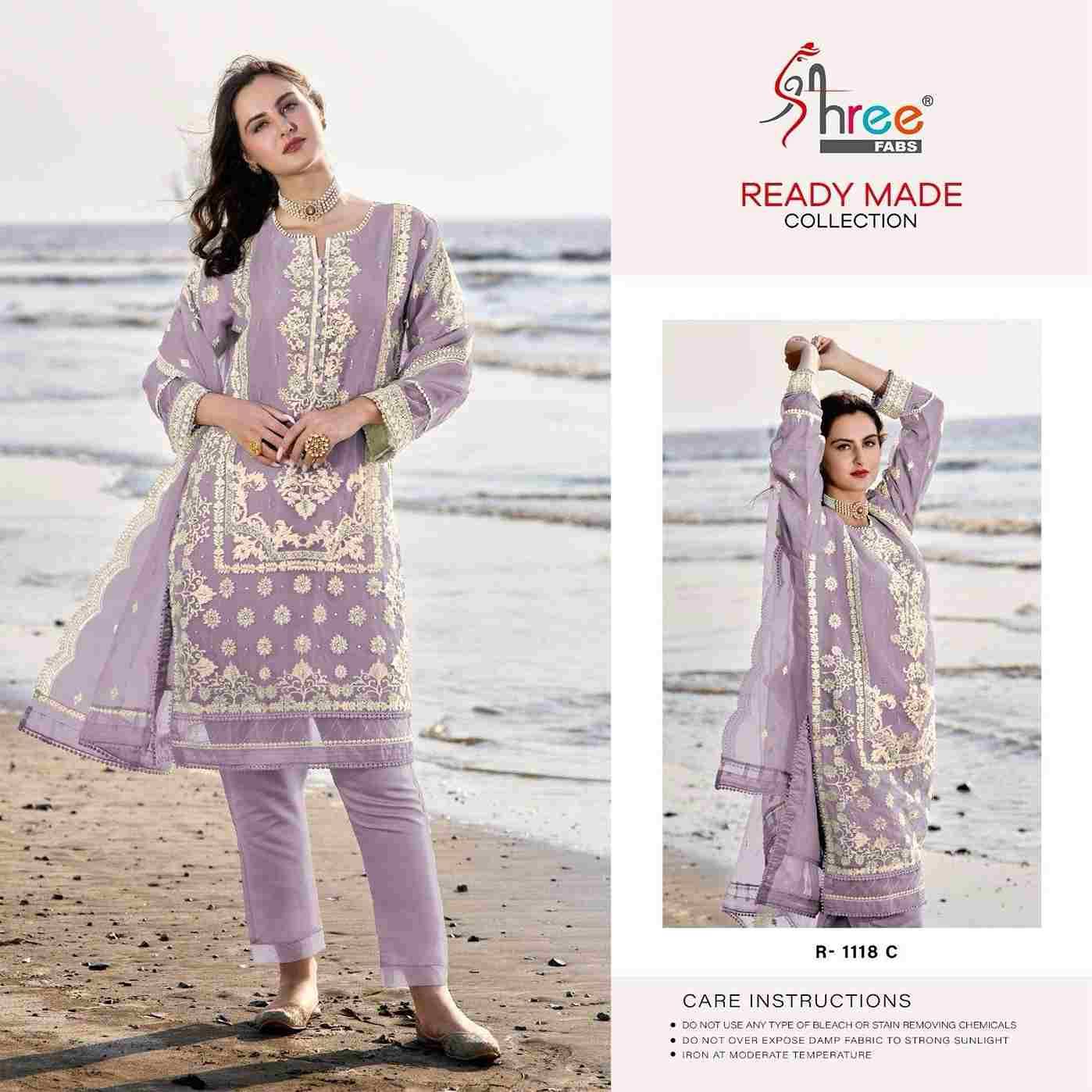 Shree Fabs Hit Design R-1118 Colours By Shree Fabs R-1118 To R-1118-C Series Beautiful Pakistani Suits Stylish Fancy Colorful Party Wear & Occasional Wear Organza Embroidered Dresses At Wholesale Price
