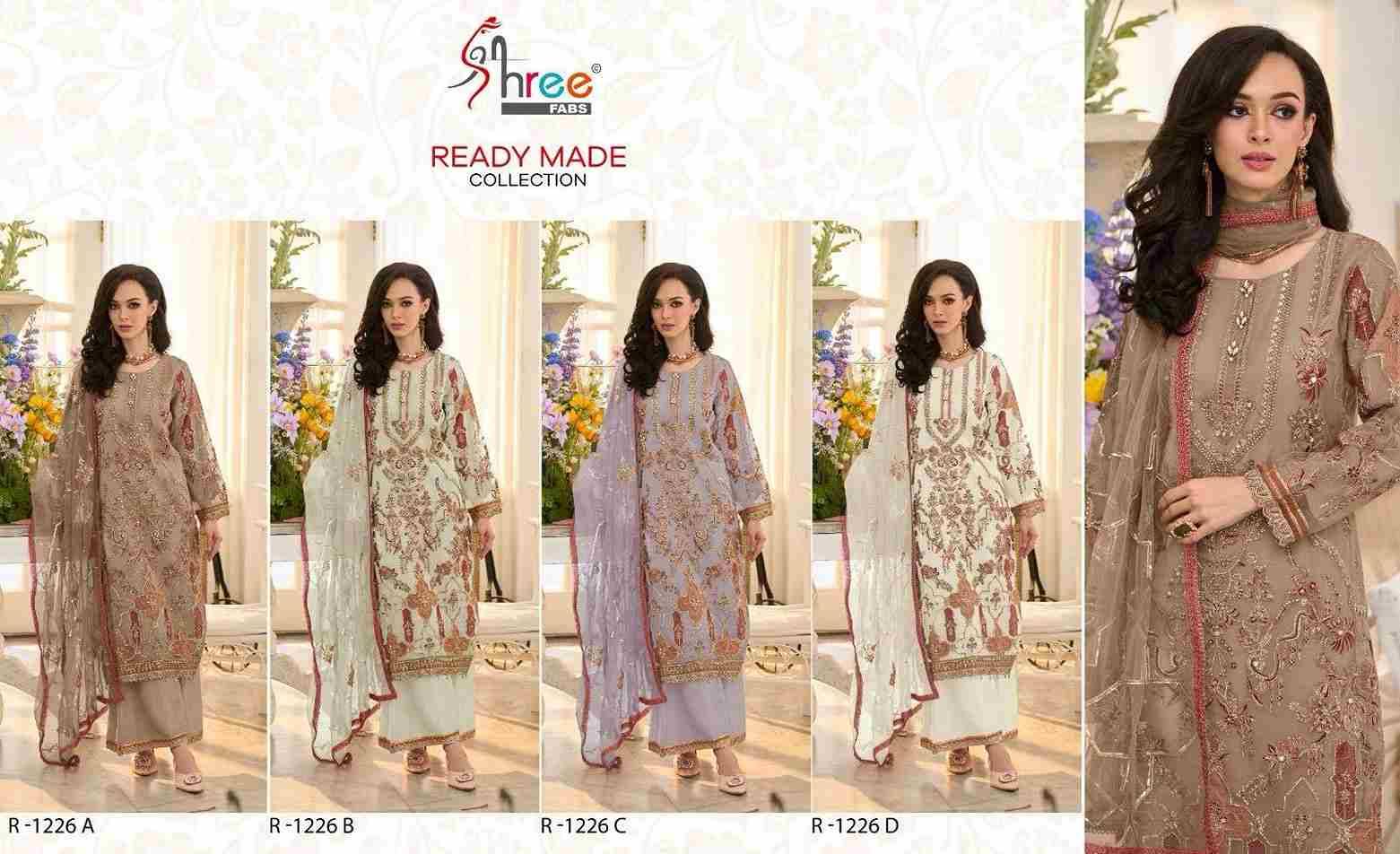 Shree Fabs Hit Design R-1226 Colours By Shree Fabs R-1226-A To R-1226-D Series Beautiful Pakistani Suits Stylish Fancy Colorful Party Wear & Occasional Wear Organza Embroidered Dresses At Wholesale Price