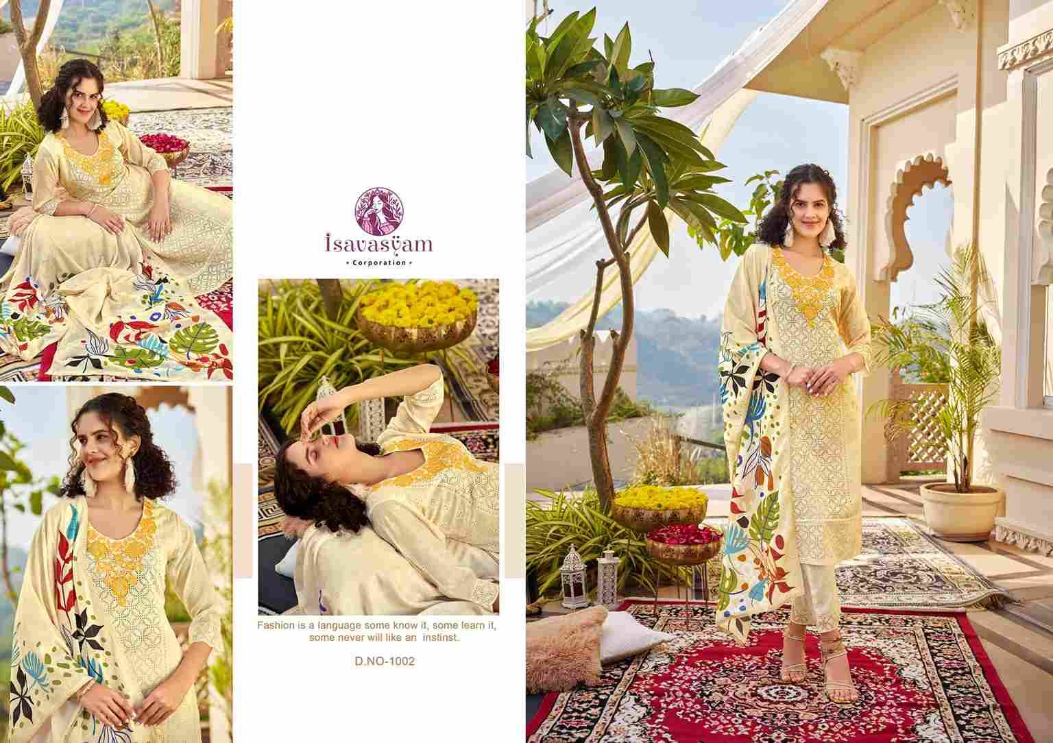 Cotton Chikan Applique By Isavasyam 1001 To 1006 Series Designer Stylish Fancy Colorful Beautiful Party Wear & Ethnic Wear Collection Pure Cambric Cotton Dresses At Wholesale Price