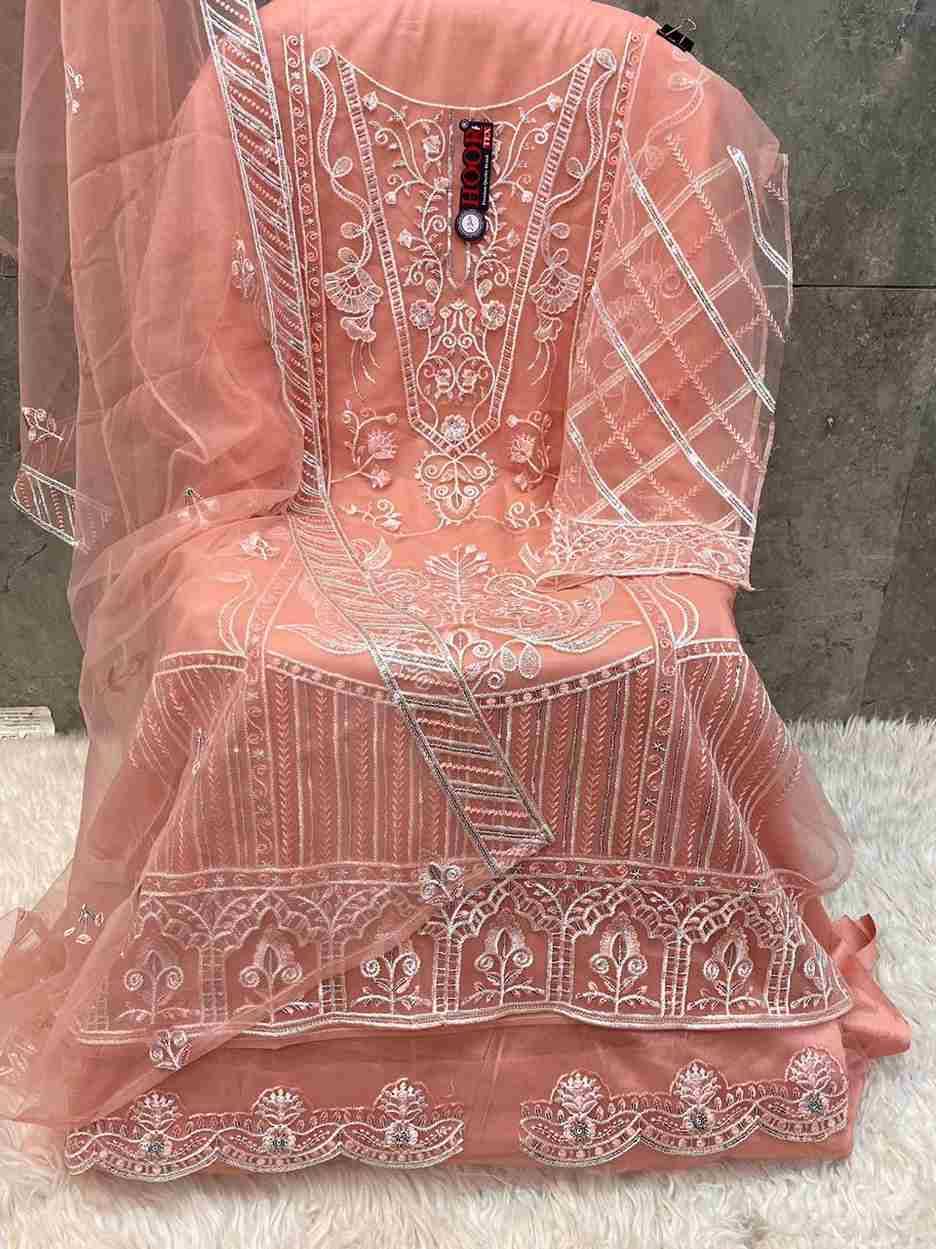 Hoor Tex Hit Design H-140 By Hoor Tex Beautiful Pakistani Suits Stylish Colorful Fancy Casual Wear & Ethnic Wear Heavy Net Embroidered Dresses At Wholesale Price