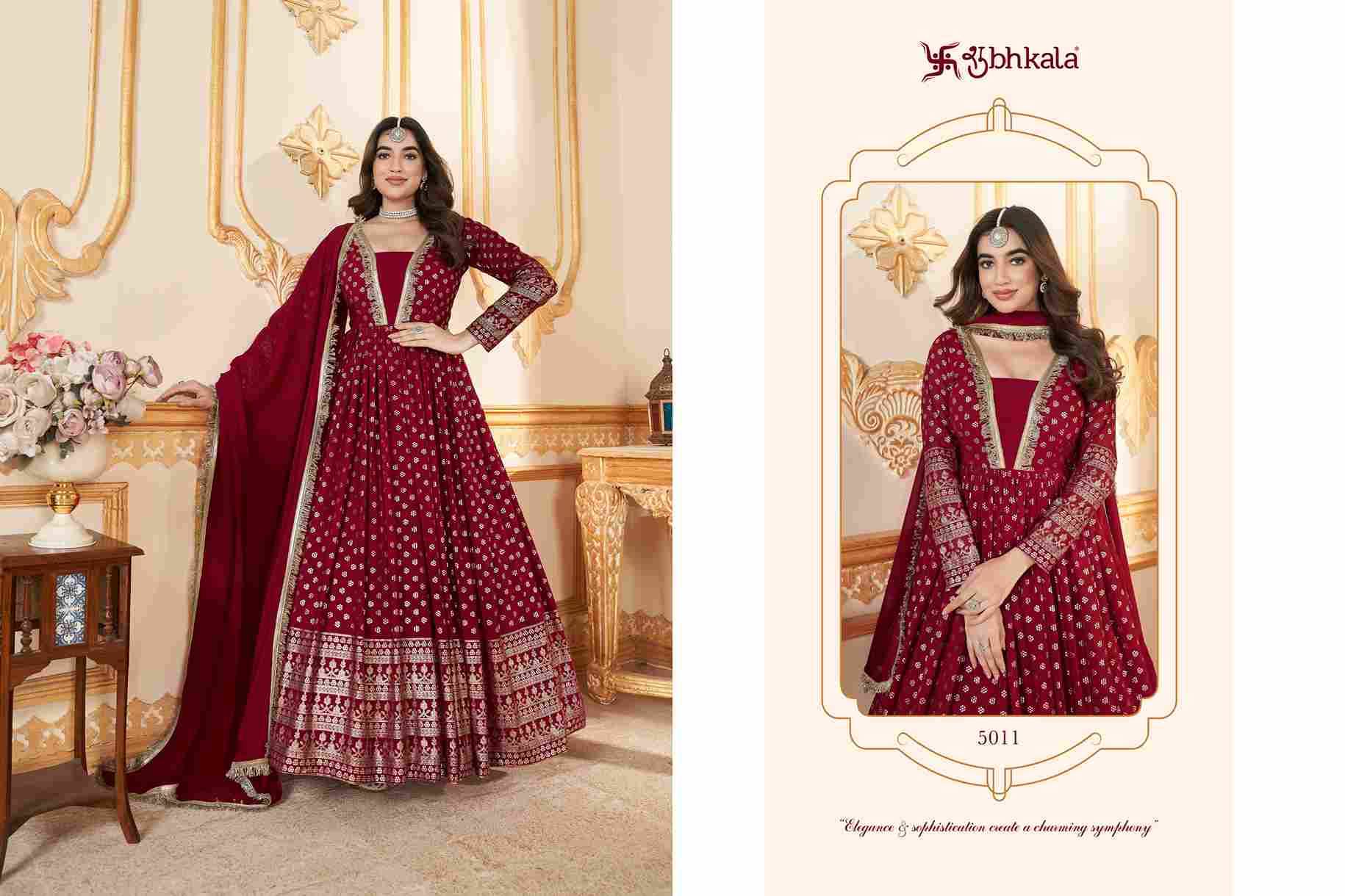 Flory Vol-45 By Shubhkala 5011 To 5015 Series Designer Stylish Fancy Colorful Beautiful Party Wear & Ethnic Wear Collection Georgette Gowns With Bottom At Wholesale Price