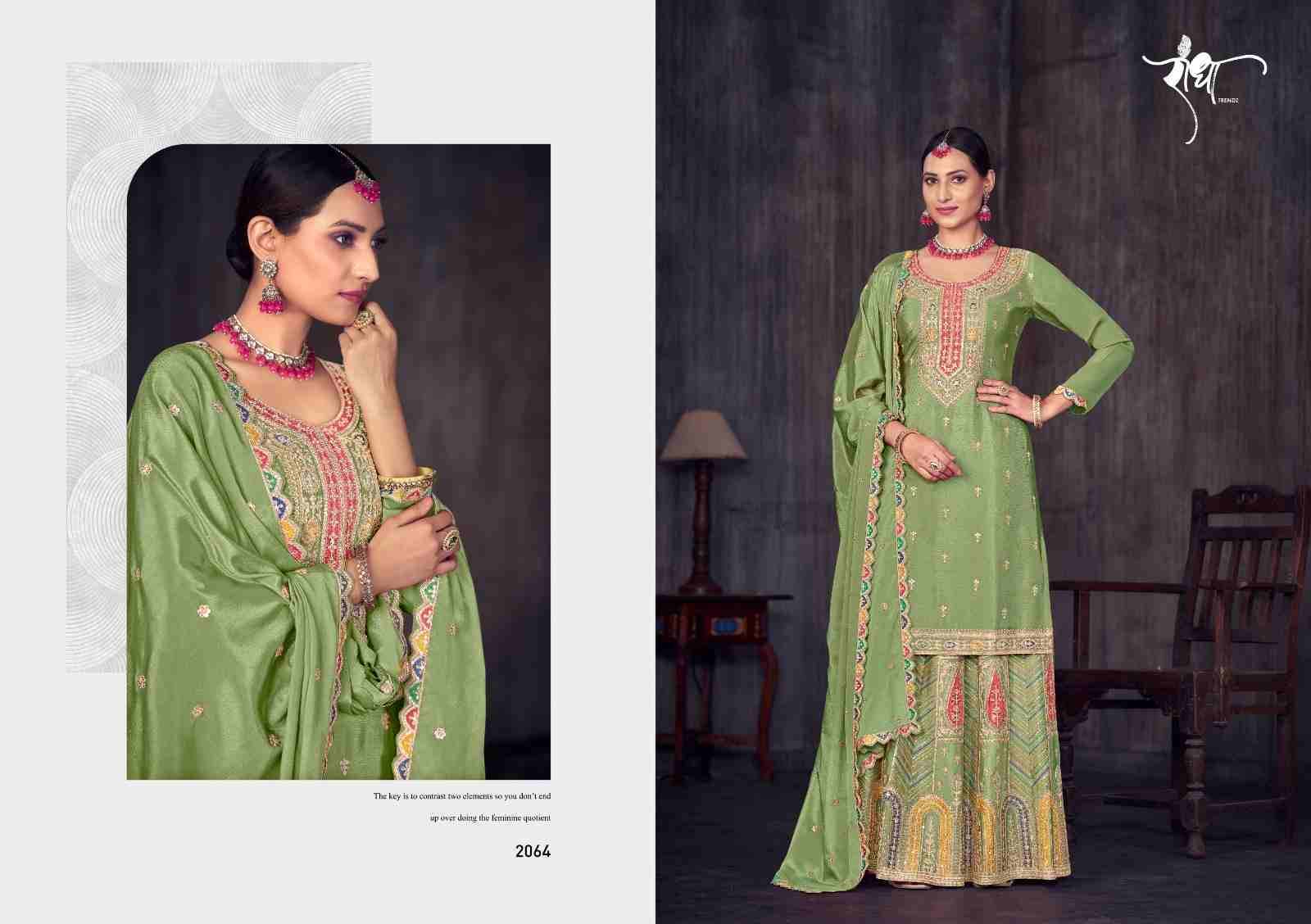 Ghoomar By Radha Trends 2061 To 2065 Series Beautiful Sharara Suits Colorful Stylish Fancy Casual Wear & Ethnic Wear Chinnon Embroidery Dresses At Wholesale Price