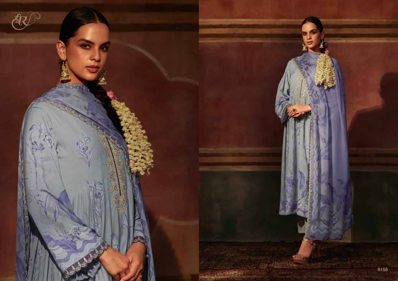 Zulfa By Kimora Fashion 9151 To 9158 Series Beautiful Festive Suits Colorful Stylish Fancy Casual Wear & Ethnic Wear Pure Muslin Print Dresses At Wholesale Price