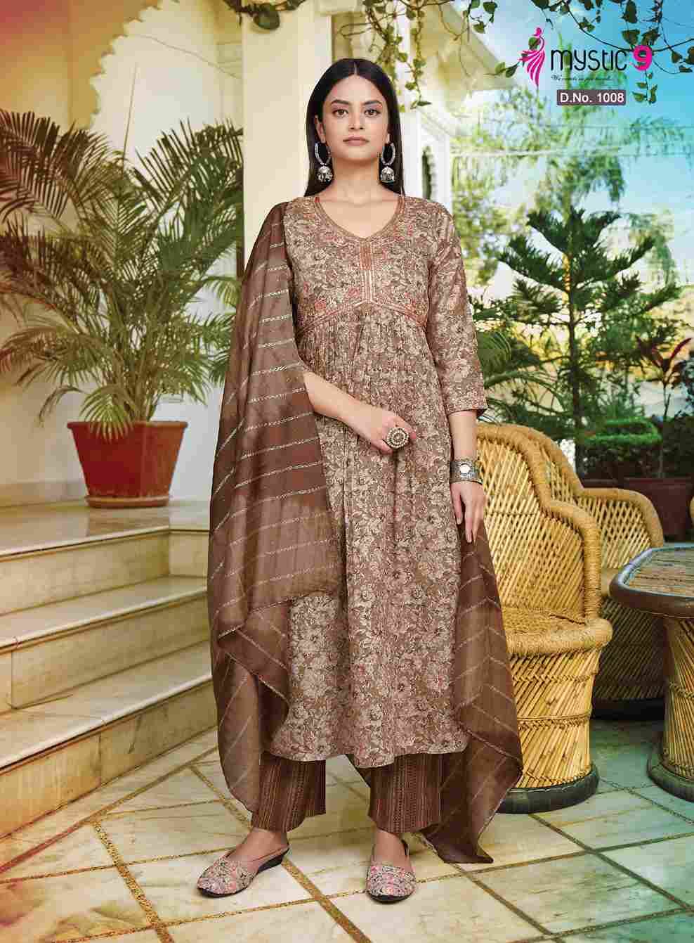 Monalisa By Mystic 9 1001 To 1008 Series Beautiful Festive Suits Colorful Stylish Fancy Casual Wear & Ethnic Wear Roman Silk Dresses At Wholesale Price