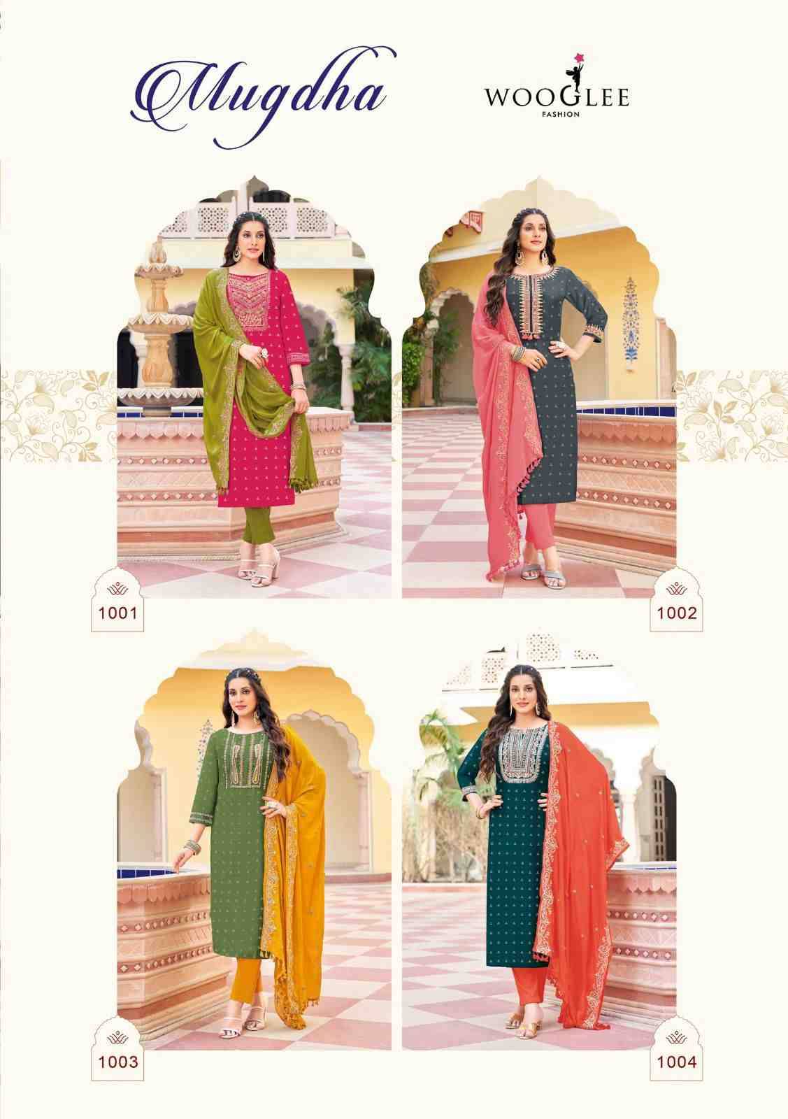 Mugdha By Wooglee 1001 To 1004 Series Designer Stylish Fancy Colorful Beautiful Party Wear & Ethnic Wear Collection Viscose With Work Tops At Wholesale Price