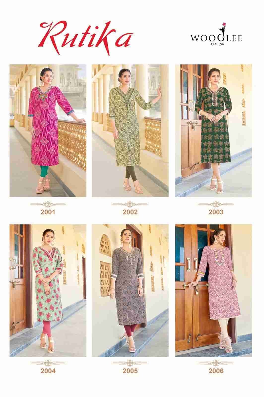 Rutika By Wooglee 2001 To 2006 Beautiful Stylish Fancy Colorful Casual Wear & Ethnic Wear Rayon Print Kurtis At Wholesale Price