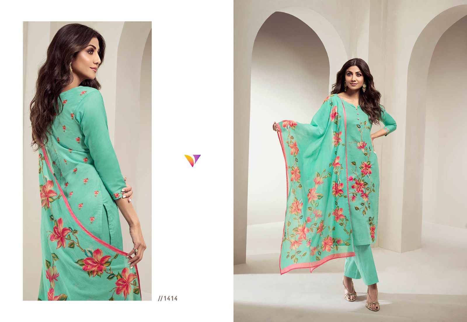 Shilpa Vol-12 By Vatsam 1411 To 1416 Series Beautiful Suits Colorful Stylish Fancy Casual Wear & Ethnic Wear Pure Cotton Print Dresses At Wholesale Price