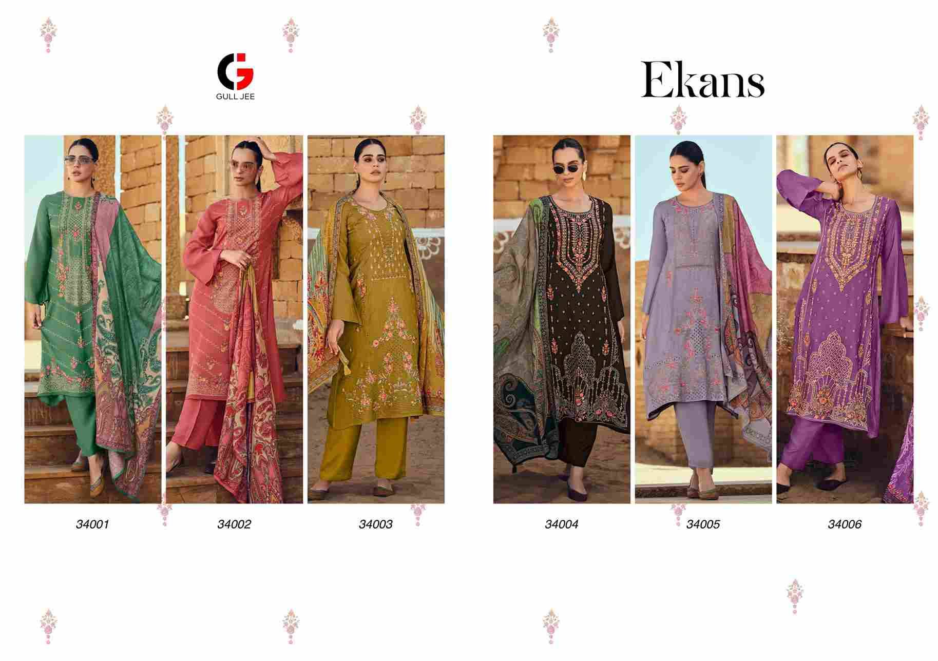 Ekans By Gull Jee 34001 To 34006 Series Beautiful Stylish Fancy Colorful Casual Wear & Ethnic Wear Collection Viscose Muslin Dresses At Wholesale Price