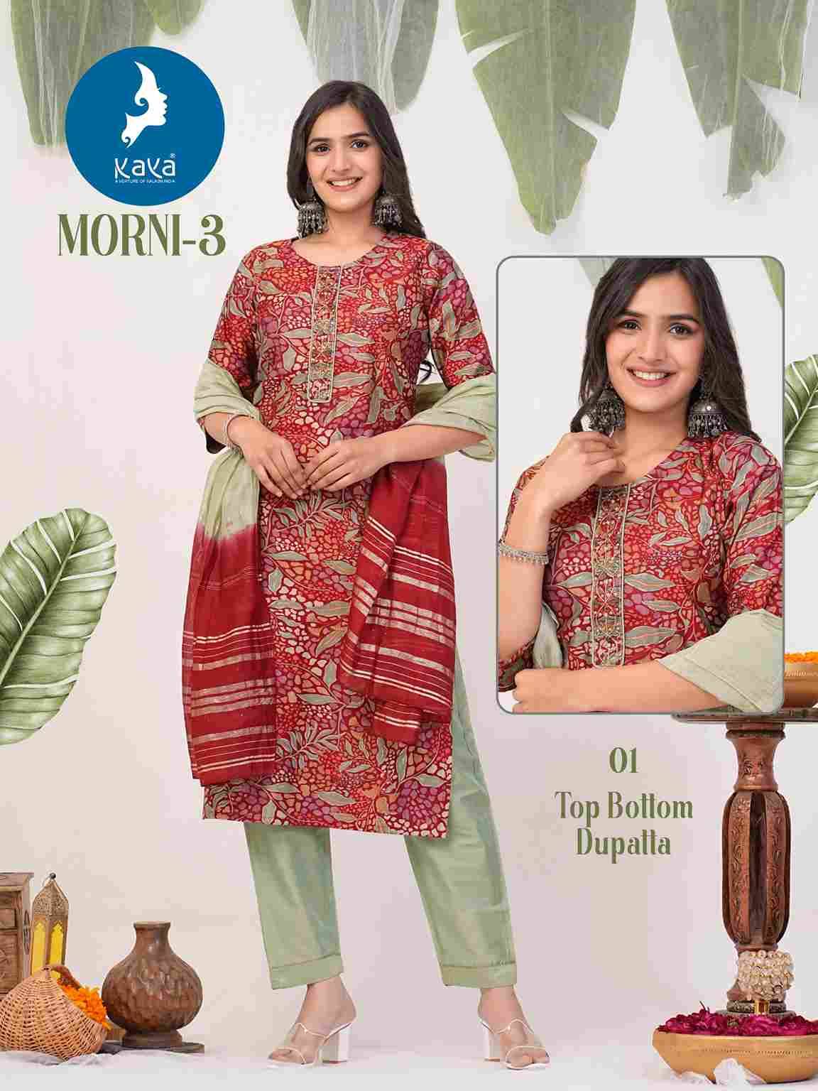 Morni Vol-3 By Kaya 01 To 08 Series Beautiful Suits Colorful Stylish Fancy Casual Wear & Ethnic Wear Chanderi Print Dresses At Wholesale Price
