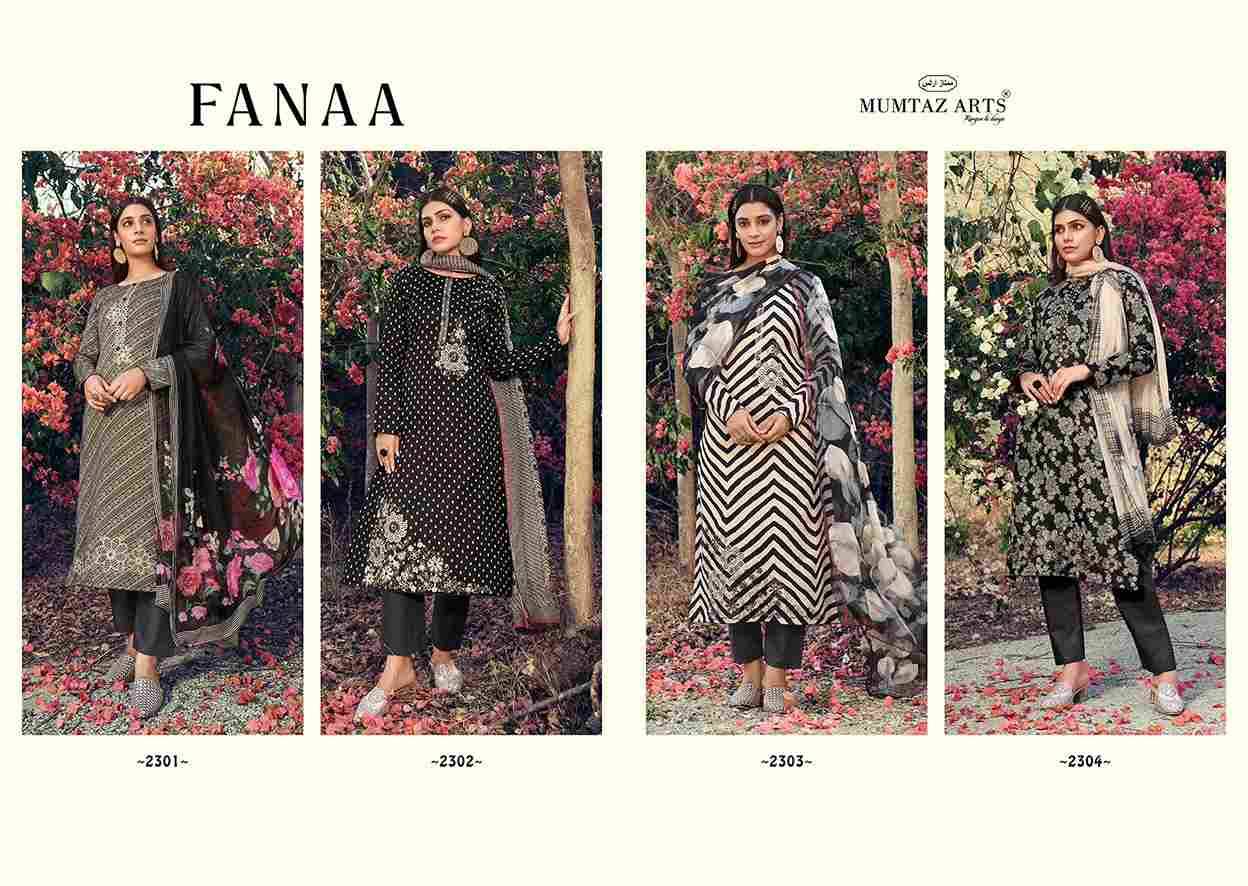 Fanaa By Mumtaz Arts 2301 To 2304 Series Designer Festive Suits Collection Beautiful Stylish Fancy Colorful Party Wear & Occasional Wear Pure Jam Satin Print Dresses At Wholesale Price