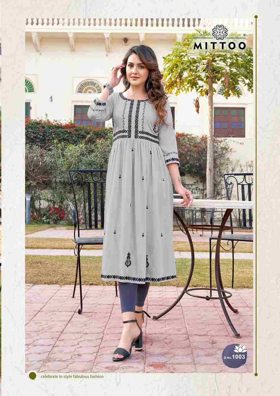 Paaneri By Mittoo 1001 To 1004 Series Designer Stylish Fancy Colorful Beautiful Party Wear & Ethnic Wear Collection Rayon Kurtis At Wholesale Price