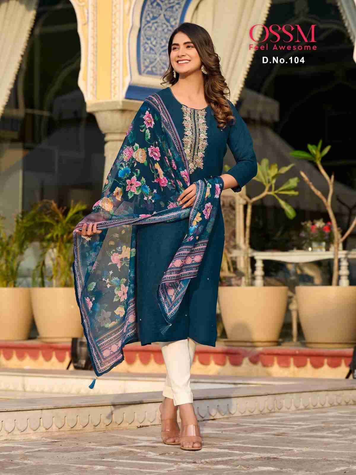 Gulaal By Ossm 101 To 104 Series Beautiful Stylish Festive Suits Fancy Colorful Casual Wear & Ethnic Wear & Ready To Wear Premium Viscose Dresses At Wholesale Price