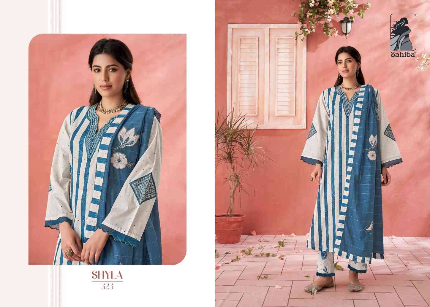Shyla By Sahiba Fabrics Beautiful Festive Suits Colorful Stylish Fancy Casual Wear & Ethnic Wear Pure Lawn Cotton Print Dresses At Wholesale Price