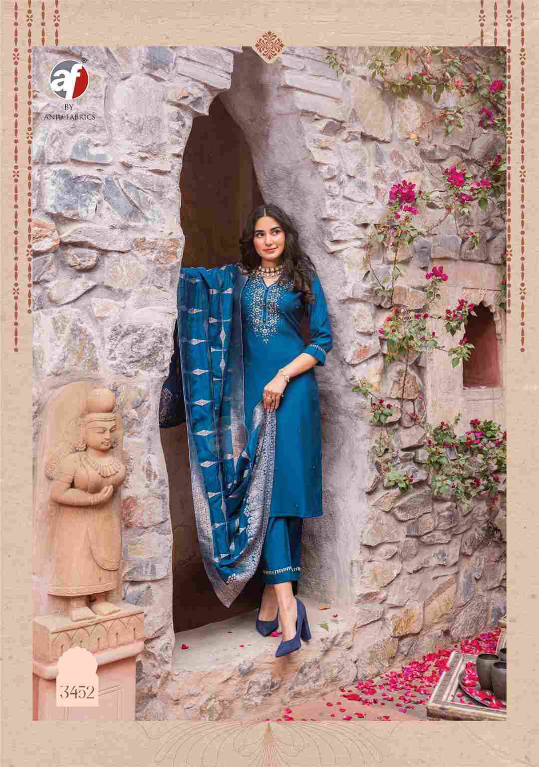 Mayuri Vol-4 By Anju Fabrics 3451 To 3456 Series Designer Festive Suits Collection Beautiful Stylish Fancy Colorful Party Wear & Occasional Wear Viscose Nylon Dresses At Wholesale Price