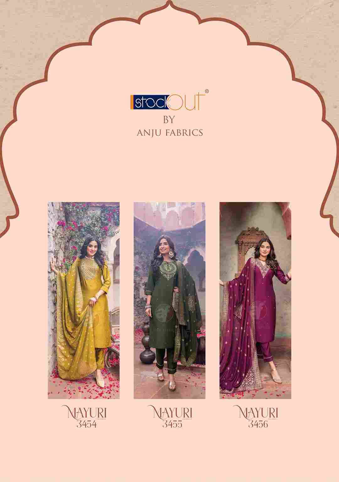 Mayuri Vol-4 By Anju Fabrics 3451 To 3456 Series Designer Festive Suits Collection Beautiful Stylish Fancy Colorful Party Wear & Occasional Wear Viscose Nylon Dresses At Wholesale Price