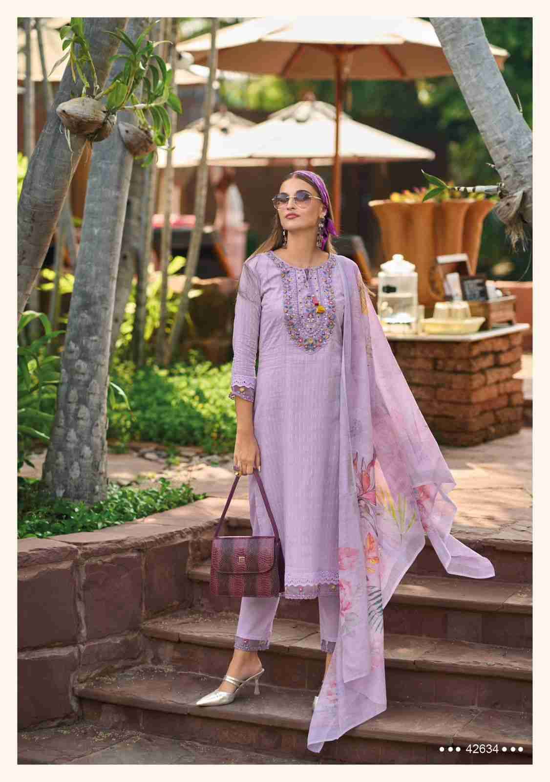 Summer Garden By Kailee 42631 To 42636 Series Designer Festive Suits Collection Beautiful Stylish Fancy Colorful Party Wear & Occasional Wear Pure Cotton Embroidered Dresses At Wholesale Price