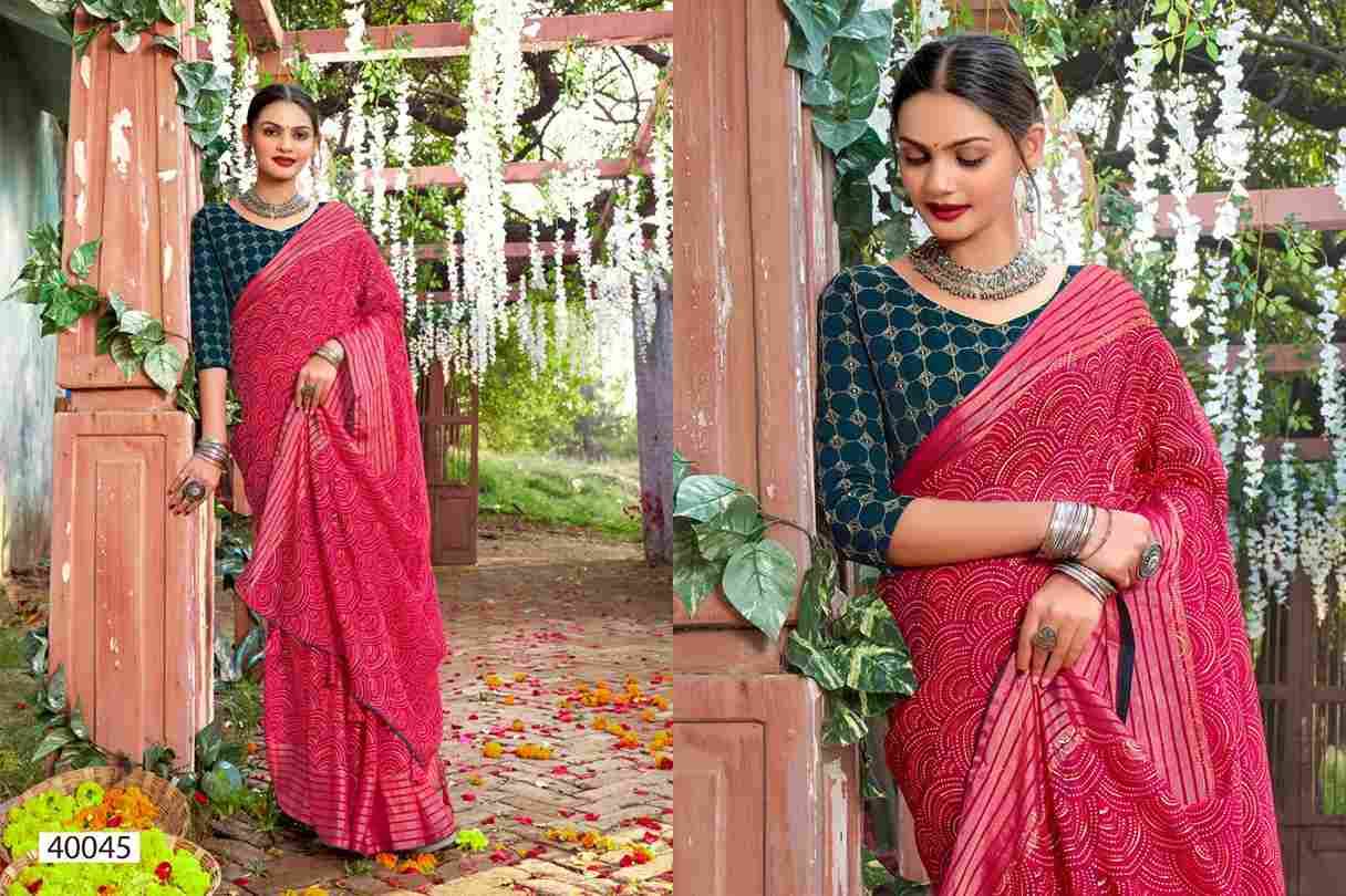Shrutika Vol-3 By 5D Designer 40045 To 40052 Series Indian Traditional Wear Collection Beautiful Stylish Fancy Colorful Party Wear & Occasional Wear Chiffon Sarees At Wholesale Price