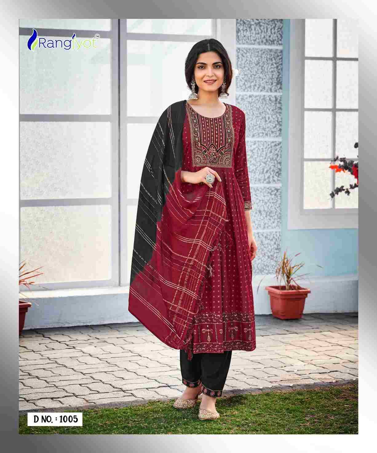 Rang Manch Vol-2 By Rangjyot Fashion 1001 To 1008 Series Designer Festive Suits Beautiful Fancy Colorful Stylish Party Wear & Occasional Wear Heavy Rayon Print Dresses At Wholesale Price