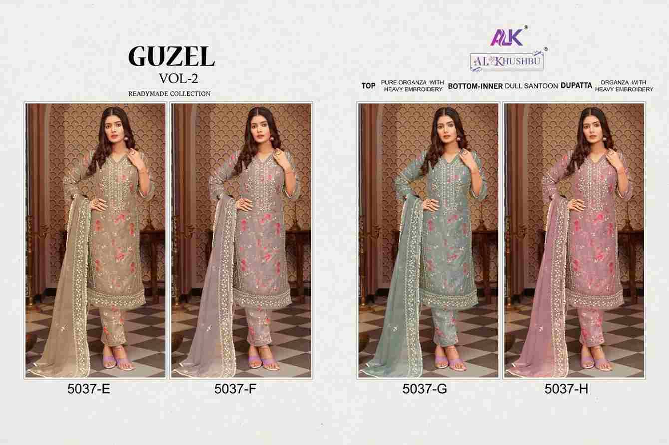 Guzel Vol-2 By Al Khushbu 5037-E To 5037-H Series Designer Pakistani Suits Beautiful Stylish Fancy Colorful Party Wear & Occasional Wear Organza With Embroidery Dresses At Wholesale Price