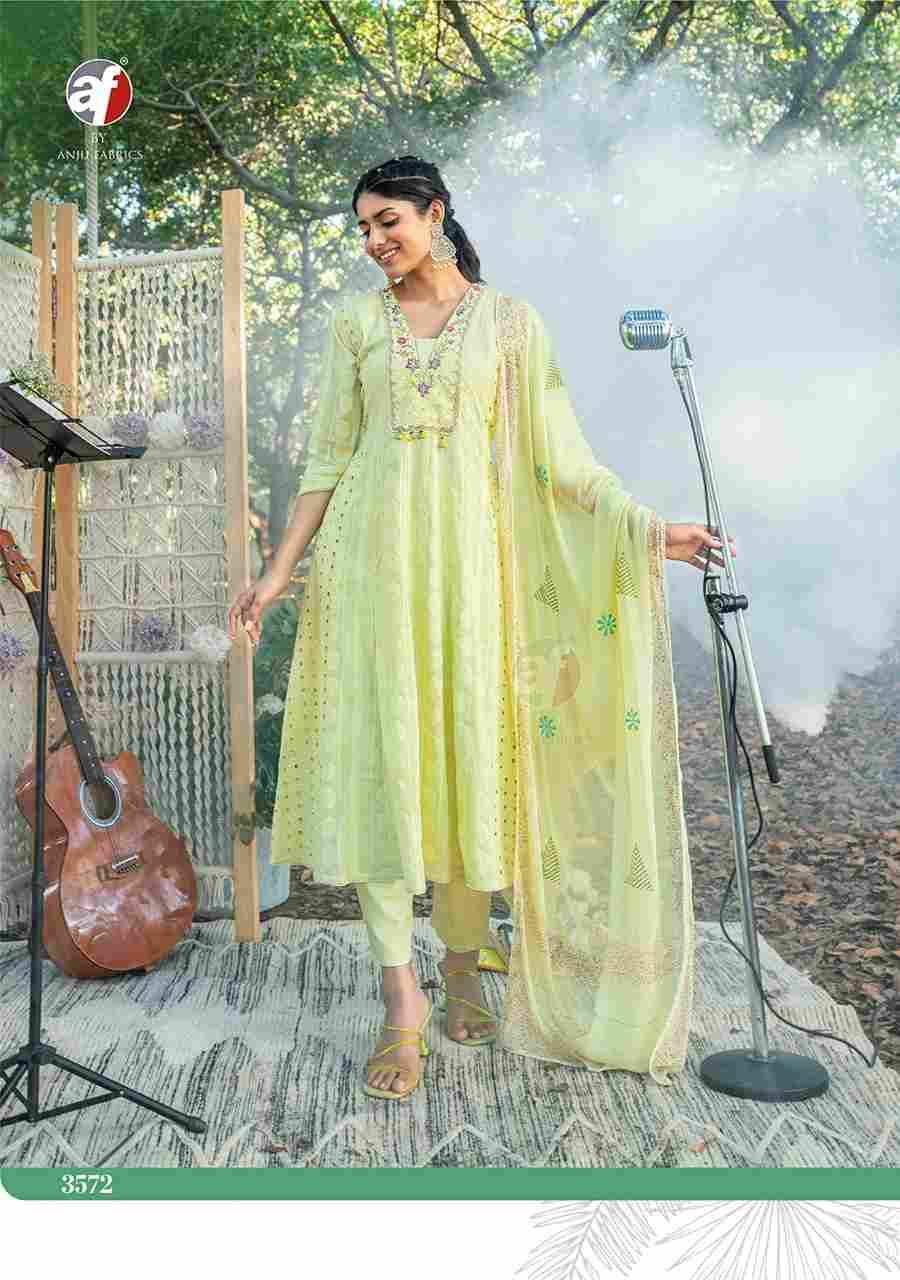 Rhythm By Anju Fabrics 3571 To 3575 Series Beautiful Festive Suits Stylish Fancy Colorful Casual Wear & Ethnic Wear Cotton Dresses At Wholesale Price