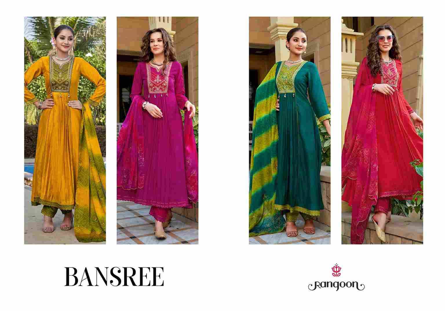 Bansree By Rangoon 4991 To 4994 Series Beautiful Festive Suits Stylish Fancy Colorful Casual Wear & Ethnic Wear Silk Dresses At Wholesale Price