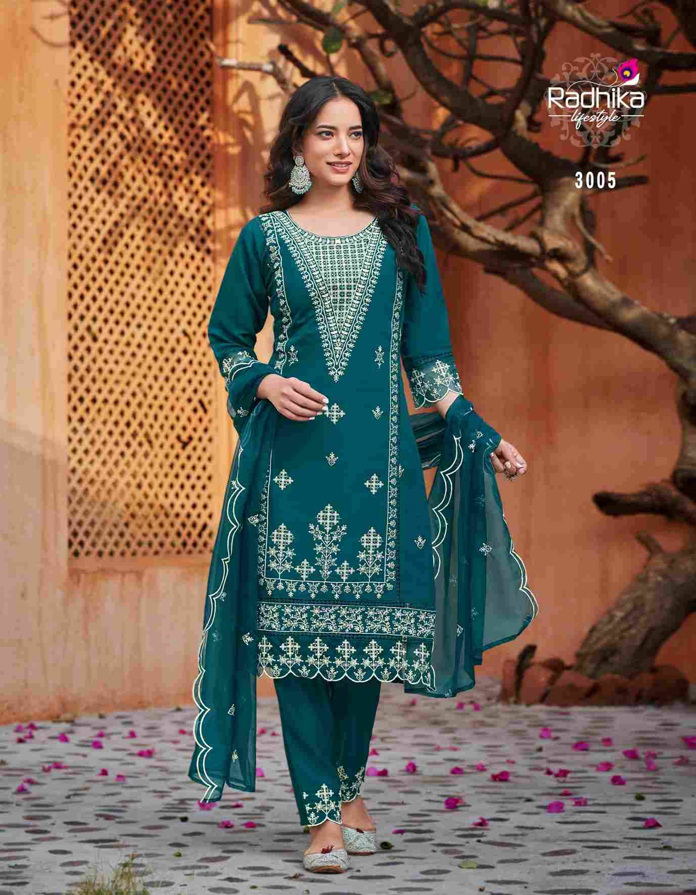 Sehnaaz Vol-3 By Radhika Lifestyle 3001 To 3006 Series Festive Suits Beautiful Fancy Colorful Stylish Party Wear & Occasional Wear Roman Silk With Work Dresses At Wholesale Price