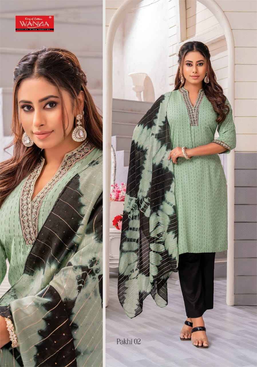 Pakhi By Wanna 01 To 08 Series Festive Suits Beautiful Fancy Colorful Stylish Party Wear & Occasional Wear Rayon Dresses At Wholesale Price